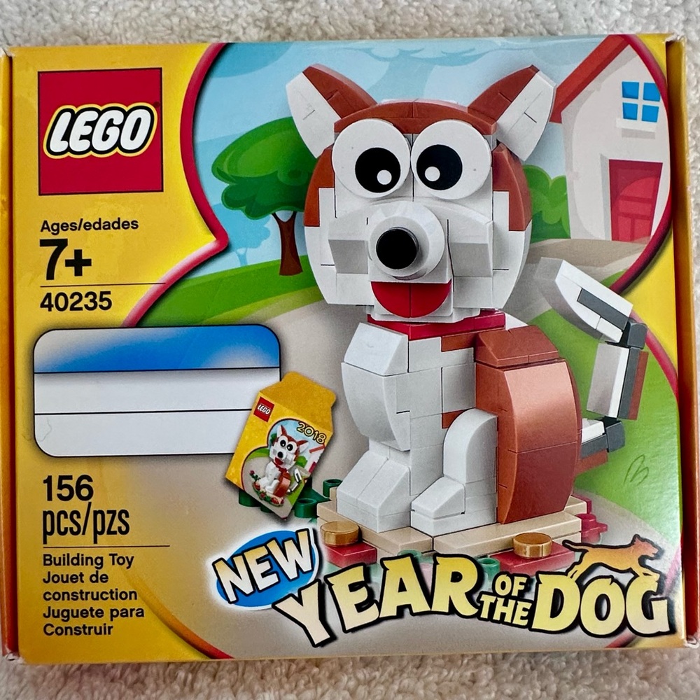 Lego Brown and White Building Set with Dog Character